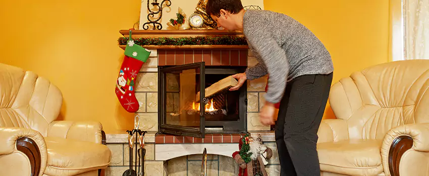 Rusted Metal Fireplace Restoration in Lynn Haven, Florida